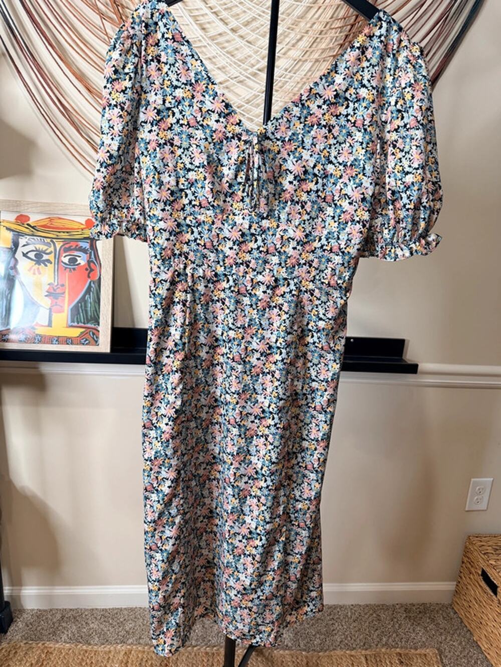 3 for $9 Beyond the radar XL floral dress slit EUC 2273